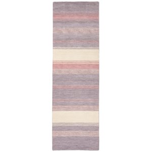 Safavieh 2'6&quot x 8' Hand Loomed Wool Runner Rug in Light Purple