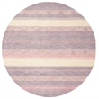 Safavieh 5' Round Hand Loomed Wool Rug in Light Purple and Ivory