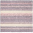 Safavieh 5' Square Hand Loomed Wool Rug in Light Purple and Ivory
