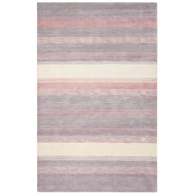 Safavieh 6' x 9' Hand Loomed Wool Rug in Light Purple and Ivory