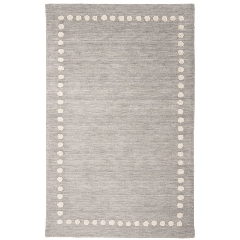 Safavieh 5' x 8' Hand Loomed Wool Rug in Gray and Ivory