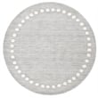Safavieh 5' Round Hand Loomed Wool Rug in Gray and Ivory