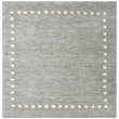 Safavieh 5' Square Hand Loomed Wool Rug in Gray and Ivory