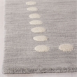 Safavieh 5' Square Hand Loomed Wool Rug in Gray and Ivory