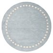 Safavieh 5' Round Hand Loomed Wool Rug in Blue and Ivory
