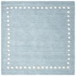 Safavieh 5' Square Hand Loomed Wool Rug in Blue and Ivory