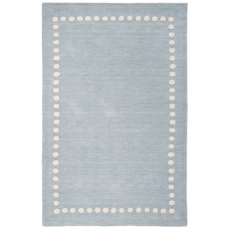 Safavieh 8' x 10' Hand Loomed Wool Rug in Blue and Ivory