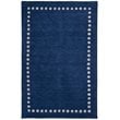 Safavieh 3' x 5' Hand Loomed Wool Rug in Navy and Ivory