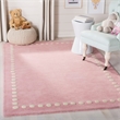 Safavieh 3' x 5' Hand Loomed Wool Rug in Pink and Ivory