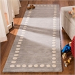 Safavieh 5' Square Hand Loomed Wool Rug in Pink and Ivory