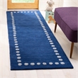 Safavieh 5' Square Hand Loomed Wool Rug in Pink and Ivory