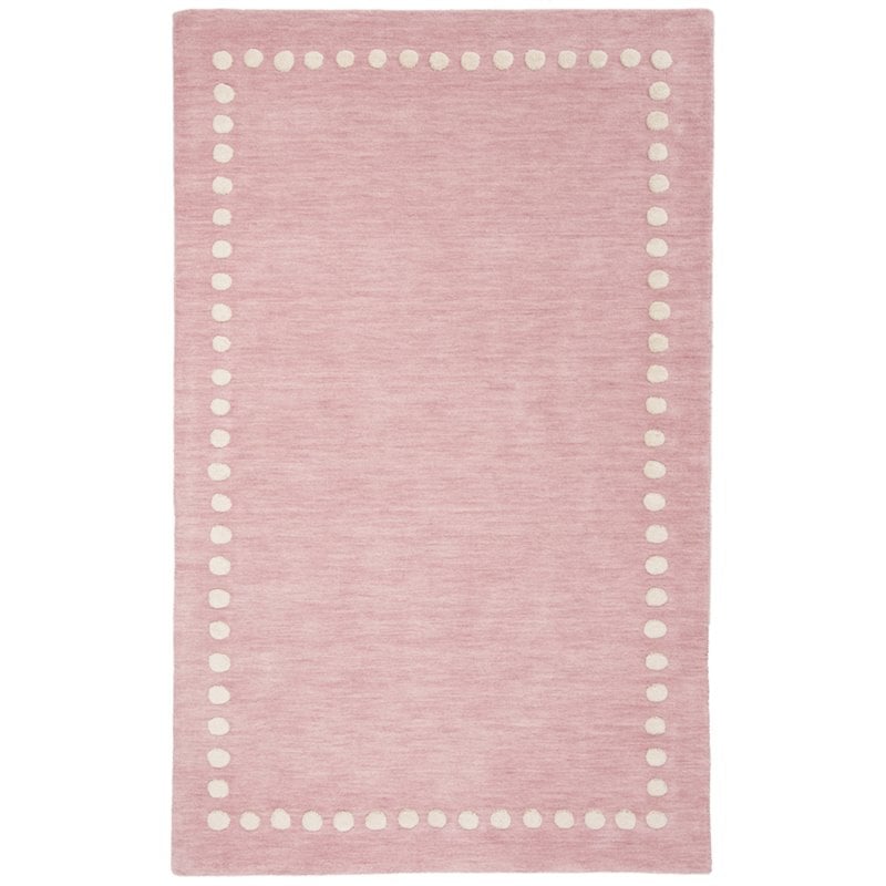 Safavieh 6' x 9' Hand Loomed Wool Rug in Pink and Ivory