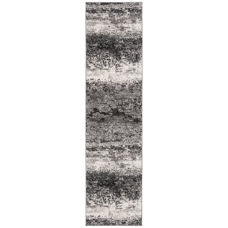 Safavieh Spirit 2' x 8' Runner Rug in Charcoal and Light Gray