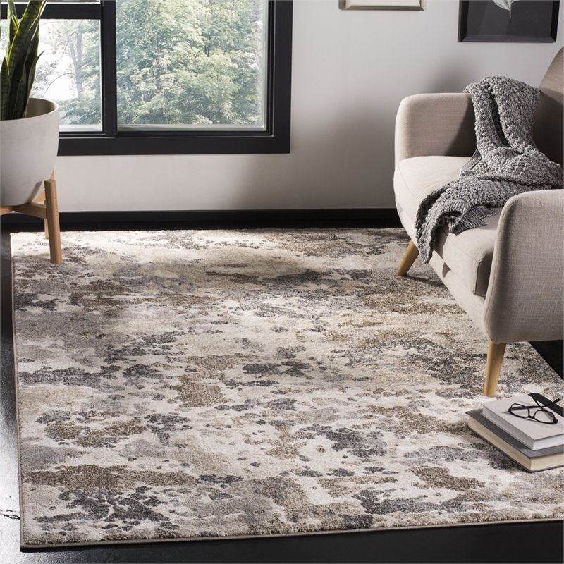 Safavieh Spirit 4' x 6' Rug in Taupe and Ivory