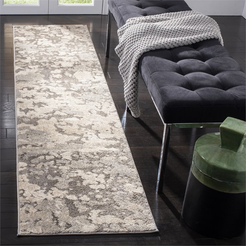 Safavieh Spirit 2' x 8' Runner Rug in Taupe and Gray
