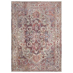 Safavieh Valencia 4' x 5'7&quot Rug in Red and Gray