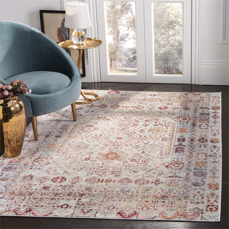 Safavieh Valencia 8' x 10' Rug in Blue and Red