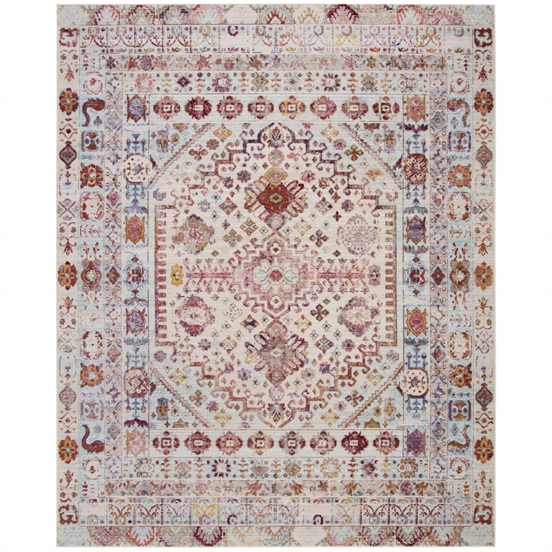 Safavieh Valencia 8' x 10' Rug in Blue and Red