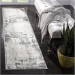 Safavieh Vogue 2' X 8' Polyester Power Loomed Rug In Beige And Charcoal