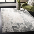 Safavieh Vogue 4' X 6' Polyester Power Loomed Rug In Beige And Charcoal