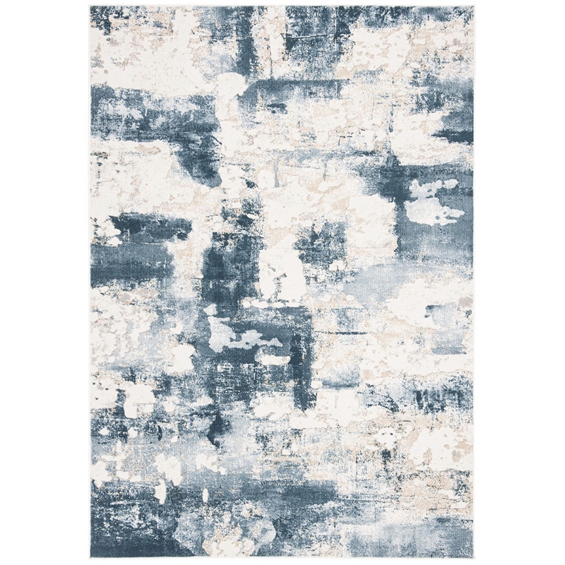 Safavieh Vogue 4' X 6' Polyester Power Loomed Rug in Beige / Turquoise