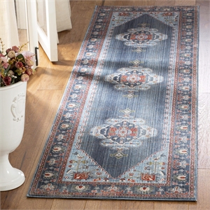 Safavieh Vintage 2'2&quot x 12' Runner Rug in Blue and Red