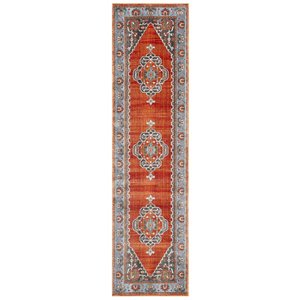 Safavieh Vintage 2'2&quot x 12' Runner Rug in Rust and Blue