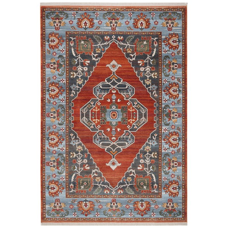 Safavieh Vintage 6' x 9' Rug in Rust and Blue