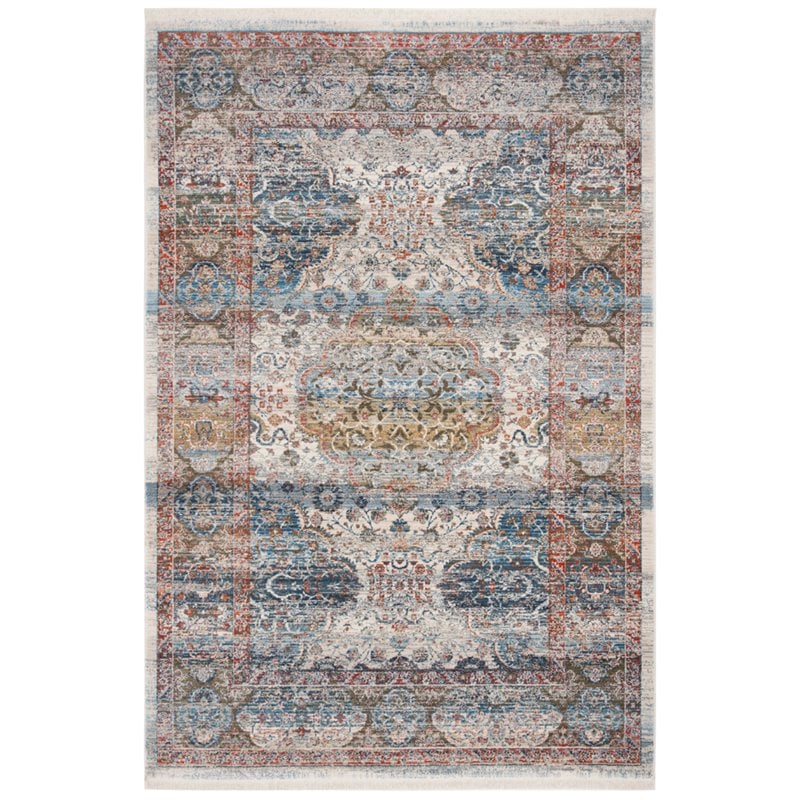 Safavieh Vintage 3' x 5' Rug in Beige and Blue
