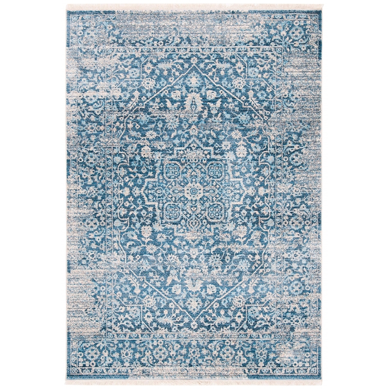 Safavieh Vintage 3' x 5' Rug in Blue and Ivory