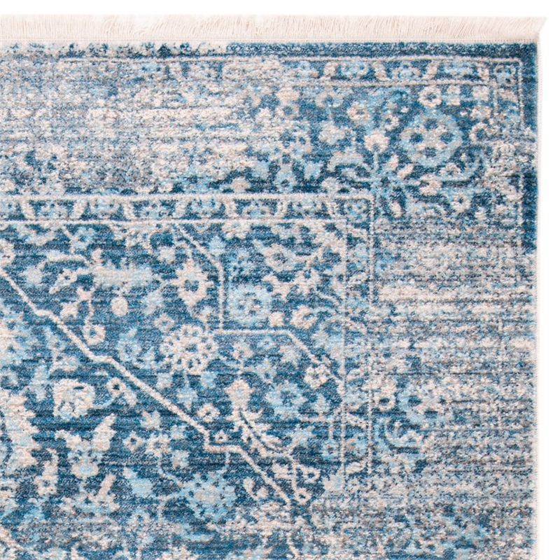Safavieh Vintage 3' x 5' Rug in Blue and Ivory