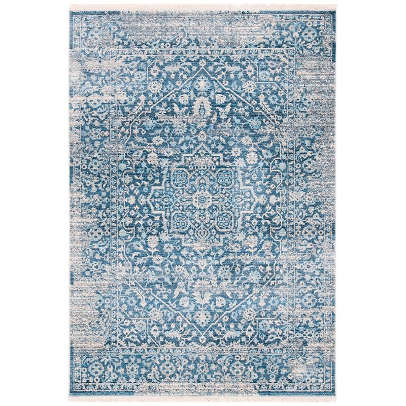 Safavieh Vintage 4' x 6' Rug in Blue and Ivory