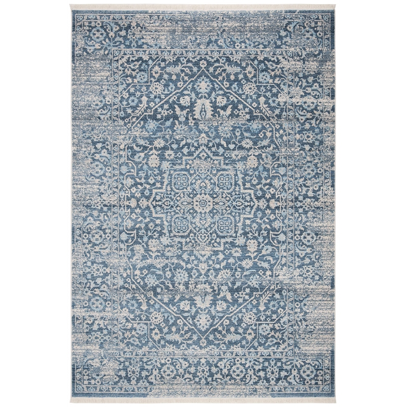 Safavieh Vintage 6' x 9' Rug in Blue and Ivory