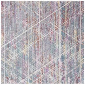 Safavieh Windsor 6' Square Rug in Ivory and Aqua