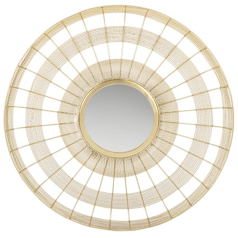 Safavieh Acton Decorative Mirror in Shiny Brass
