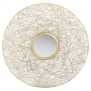 Safavieh Harner Decorative Mirror in Shiny Brass