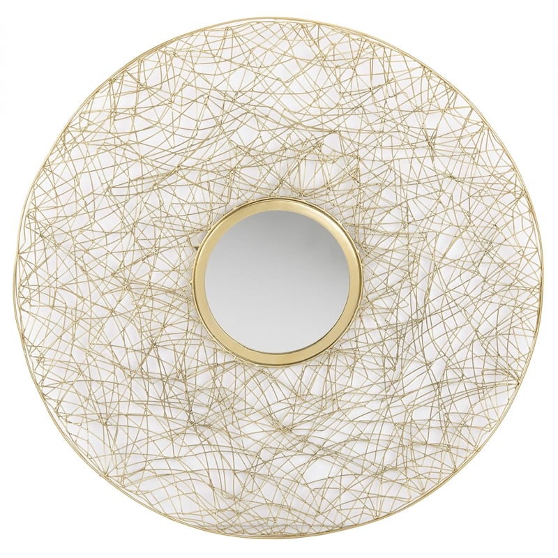 Safavieh Harner Decorative Mirror in Shiny Brass