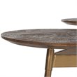 Safavieh Ian 3 Circle Accent Table in Rustic Honey and Gold