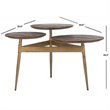 Safavieh Ian 3 Circle Accent Table in Rustic Honey and Gold