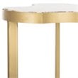 Safavieh Suki Tripod Accent End Table in White and Gold