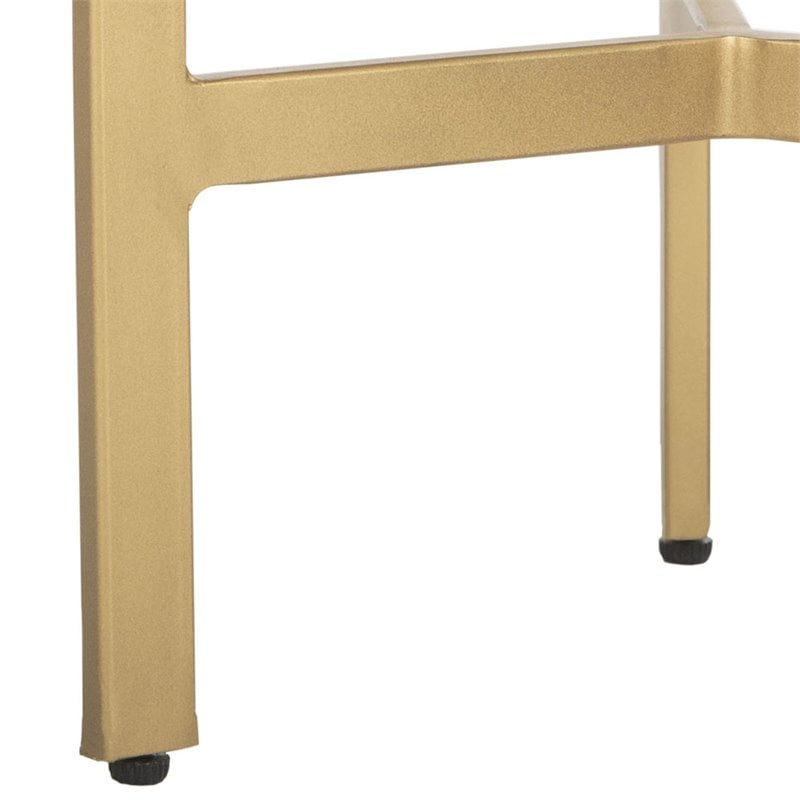 Safavieh Suki Tripod Accent End Table in White and Gold