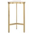Safavieh Suki Tripod Accent End Table in White and Gold