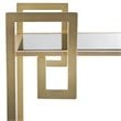 Safavieh Eliza 2 Tier Glass Bar Cart in Gold and Black