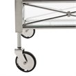Safavieh Ingrid 2 Tier Glass Bar Cart in Chrome