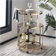 Safavieh Rio 3 Tier Glass Bar Cart in Gold