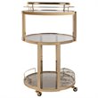 Safavieh Rio 3 Tier Glass Bar Cart in Gold