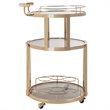 Safavieh Rio 3 Tier Glass Bar Cart in Gold