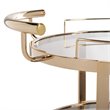 Safavieh Rio 3 Tier Glass Bar Cart in Gold