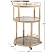 Safavieh Rio 3 Tier Glass Bar Cart in Gold