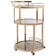 Safavieh Rio 3 Tier Glass Bar Cart in Gold